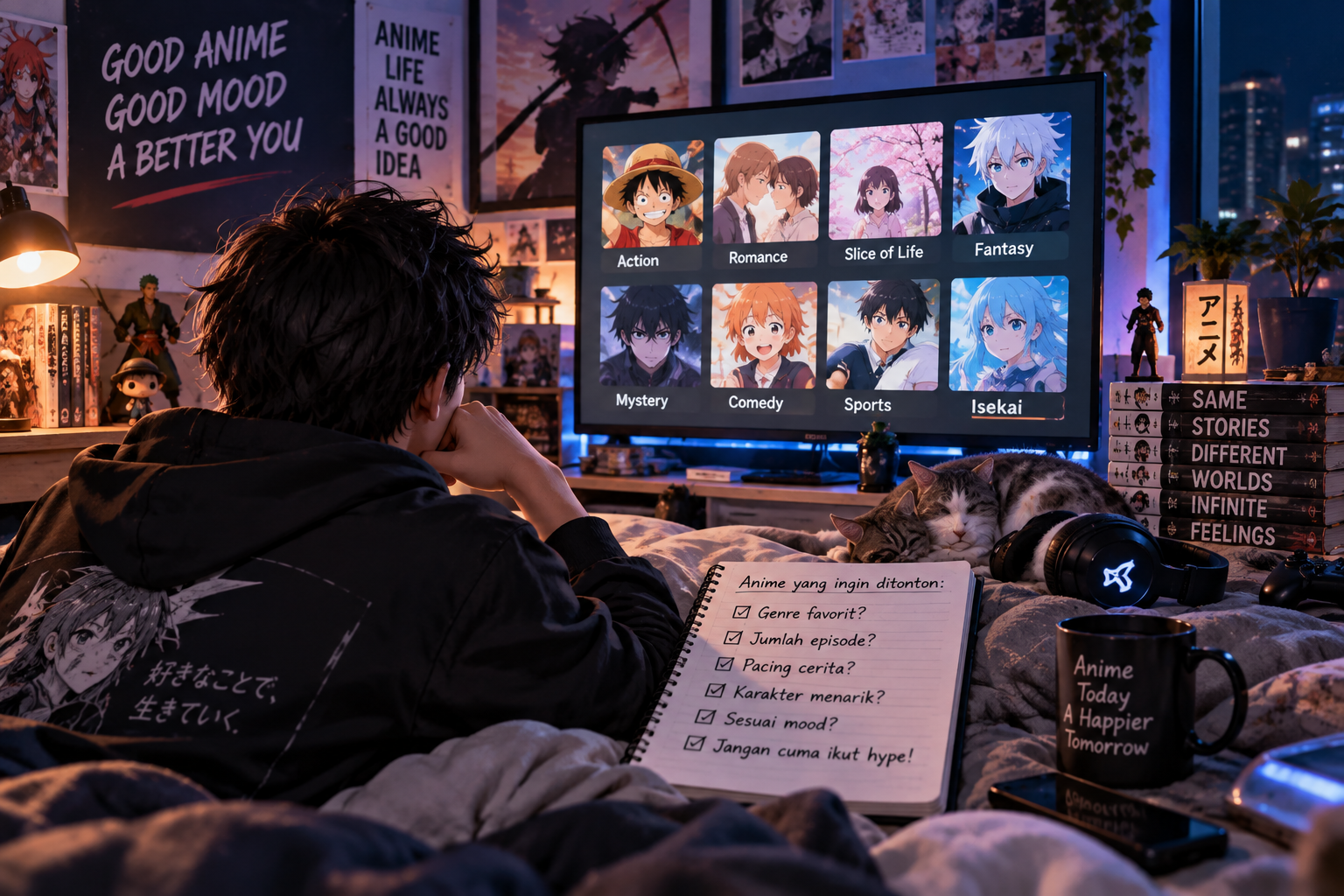memilih anime
